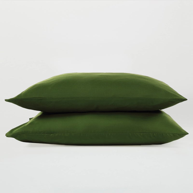 SIJO AiryWeight Tencel Pillowcases Set, 100% Lyocell derived from Eucalyptus, 2-Pack, Temperature Regulating, Cooling, Hypoallergenic, Moisture Wicking, Silky Soft (Forest, Queen) - Image 2